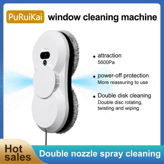 HCR - 18 Automatic Window Cleaner | Smart Glass Cleaning Robot,Ultra - Thin Automatic Dual Water Spray Robot - PuRuiKai