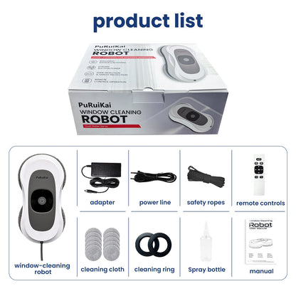 H - RN2 - 01 Automatic Window Cleaner | Smart Glass Cleaning Robot,Ultra - Thin Automatic Dual Water Spray Robot - PuRuiKai