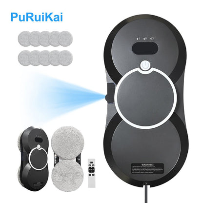 HCR - 10 Window Cleaning Robots with Water Spray | Electric Glass Cleaners - PuRuiKai
