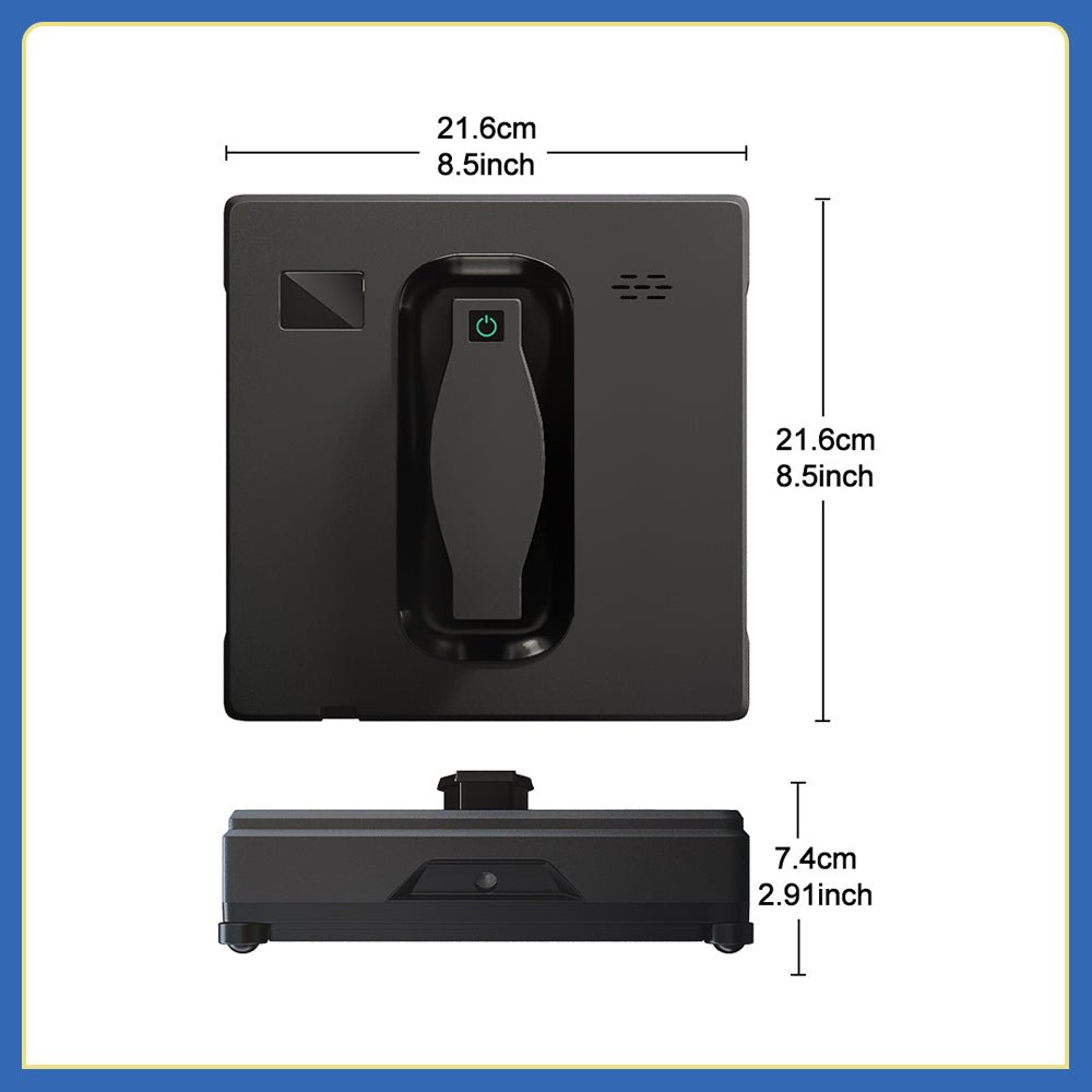 HCR - 21B Square Robot Window Cleaners for Framed & Frameless Glass | Puruikai Window Cleaning Robot - PuRuiKai