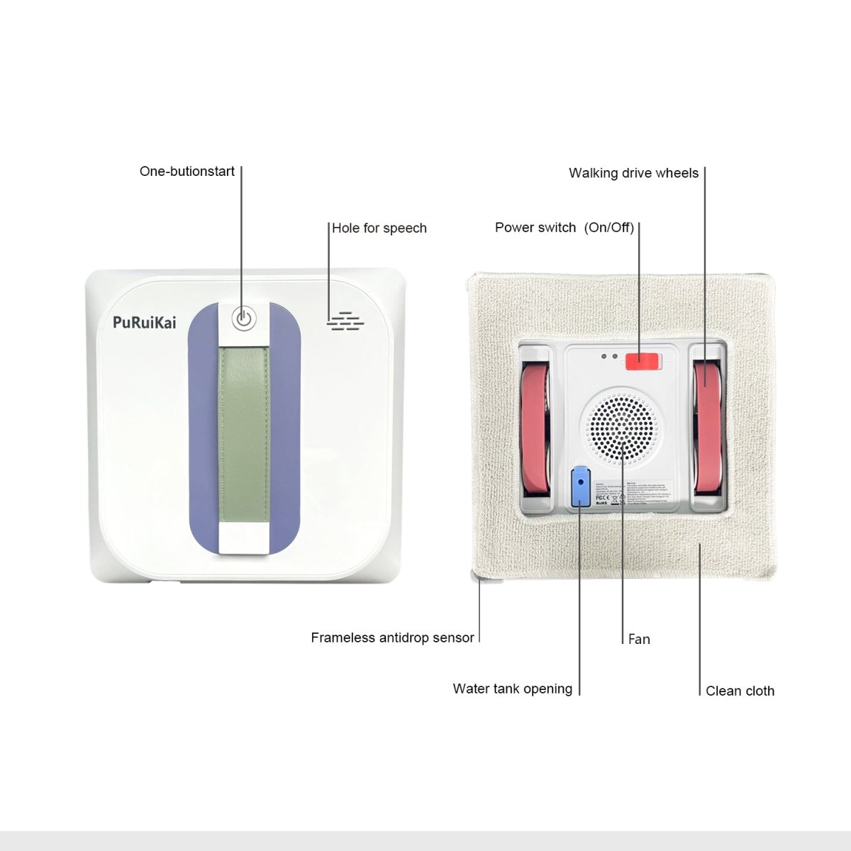 Hot Sale PRK - 28 Window Cleaning Robot – Upgraded 4 - Spray Square Model - PuRuiKai