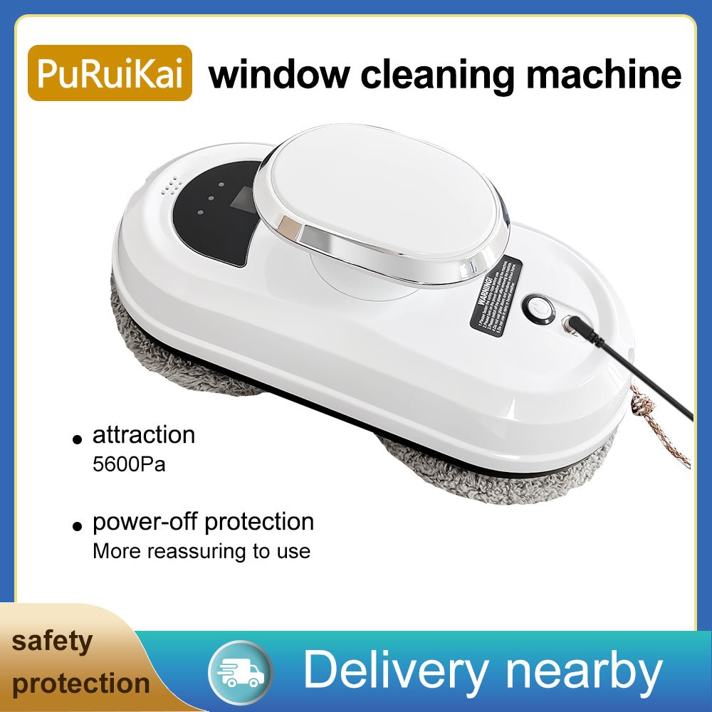 J - HCR - 01 PuRuiKai Electric Window Cleaner Robot - Strong Suction, Remote Control Smart Glass Cleaner for Windows, Tiles, Glass Doors - PuRuiKai Online Store